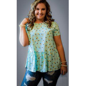 LES AMIS Mint Pineapple Top